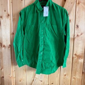 Women's Green Button Up Shirt